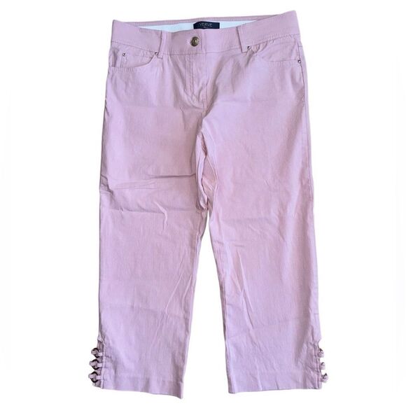 VERVE blues Women's Pink Stretchy Capri Pants - Size 10 - Picture 3 of 6